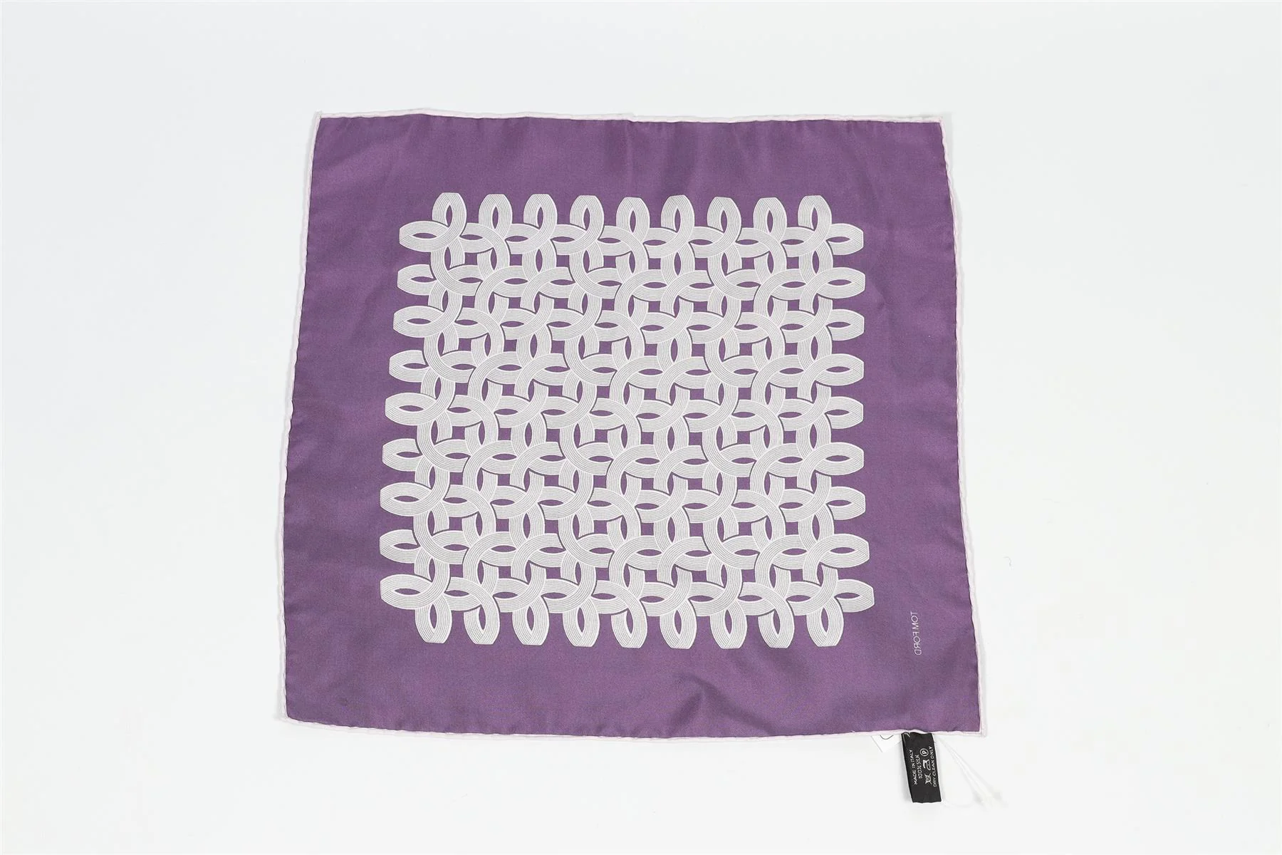 TOM FORD PURPLE SILK POCKET SQUARE - Image 4