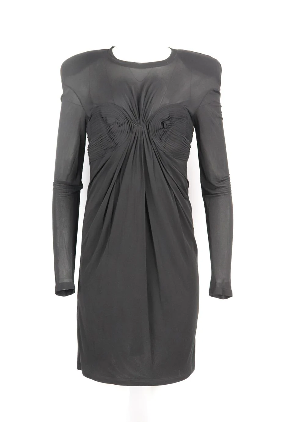 TOM FORD RUCHED STRETCH JERSEY MINI DRESS IT 44 UK 12 - Image 2