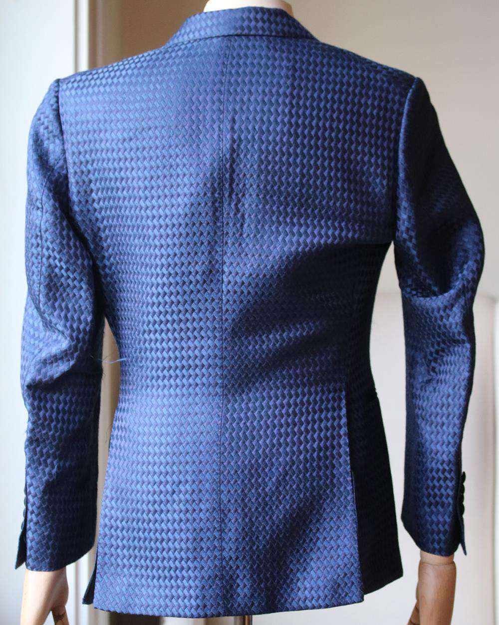 TOM FORD TEXTURED SATIN TRIMMED DINNER JACKET IT 48 UK 38 - Image 3