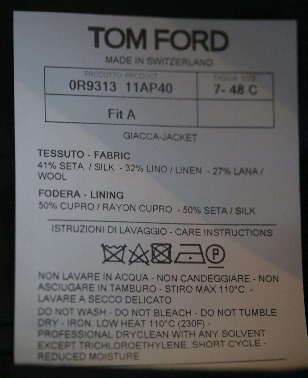TOM FORD TEXTURED SATIN TRIMMED DINNER JACKET IT 48 UK 38 - Image 5