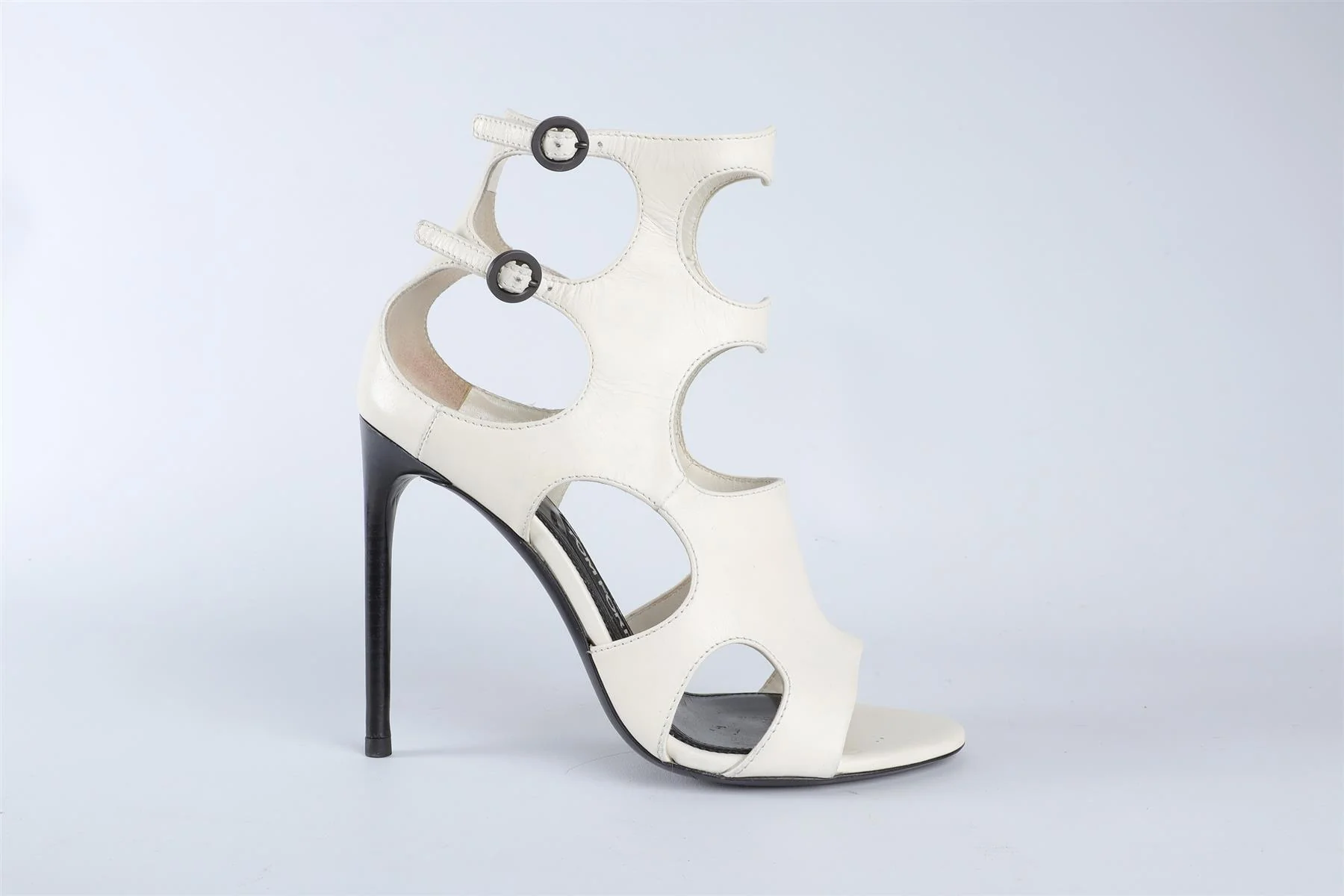 TOM FORD WHITE LEATHER SANDALS EU 37 UK 4 US 7 - Image 2