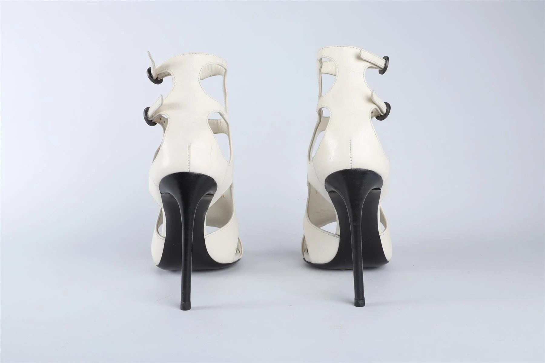TOM FORD WHITE LEATHER SANDALS EU 37 UK 4 US 7 - Image 5