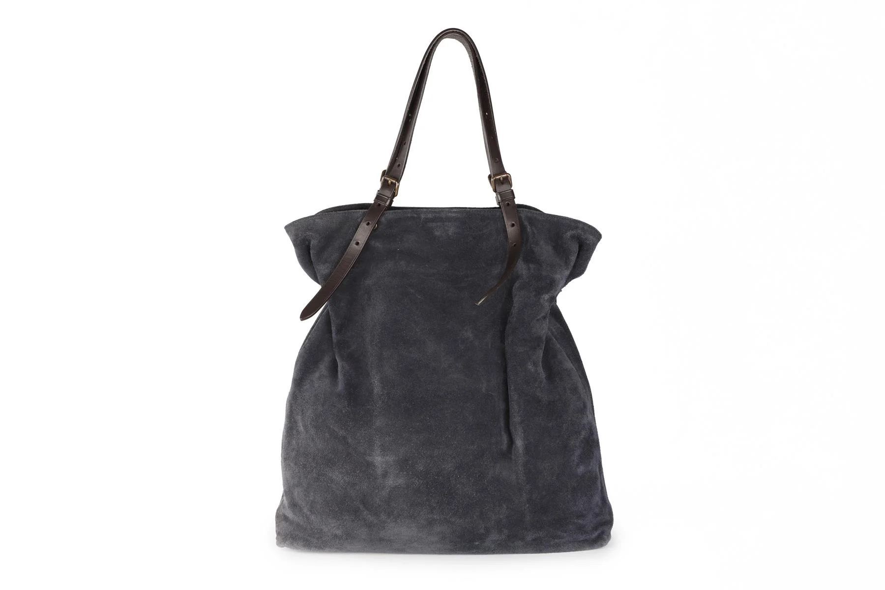 TOMAS MAIER NAVY SUEDE TOTE BAG - Image 6