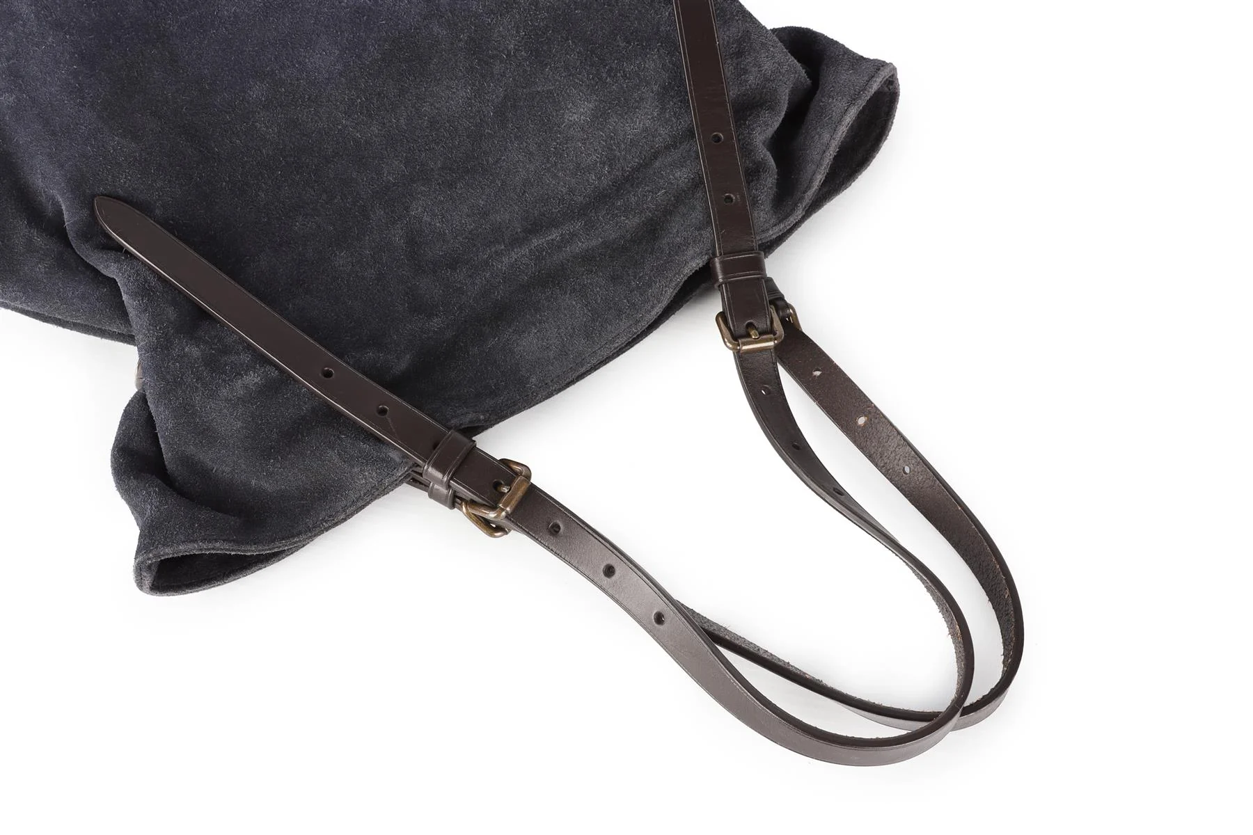 TOMAS MAIER NAVY SUEDE TOTE BAG - Image 8