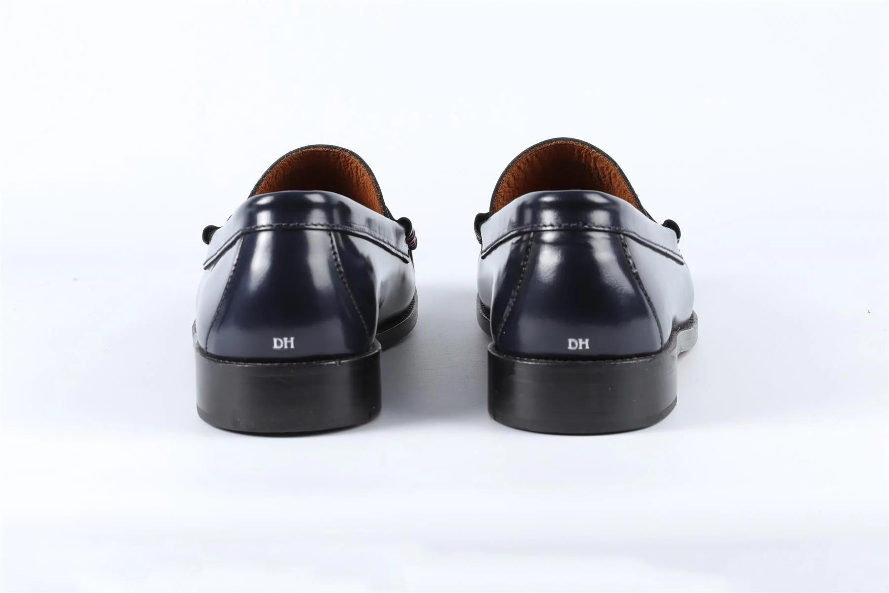 TOMMY HILFIGER X G.H.BASS NAVY MEN'S LEATHER LOAFERS EU 44 UK 9 US 10 - Image 5