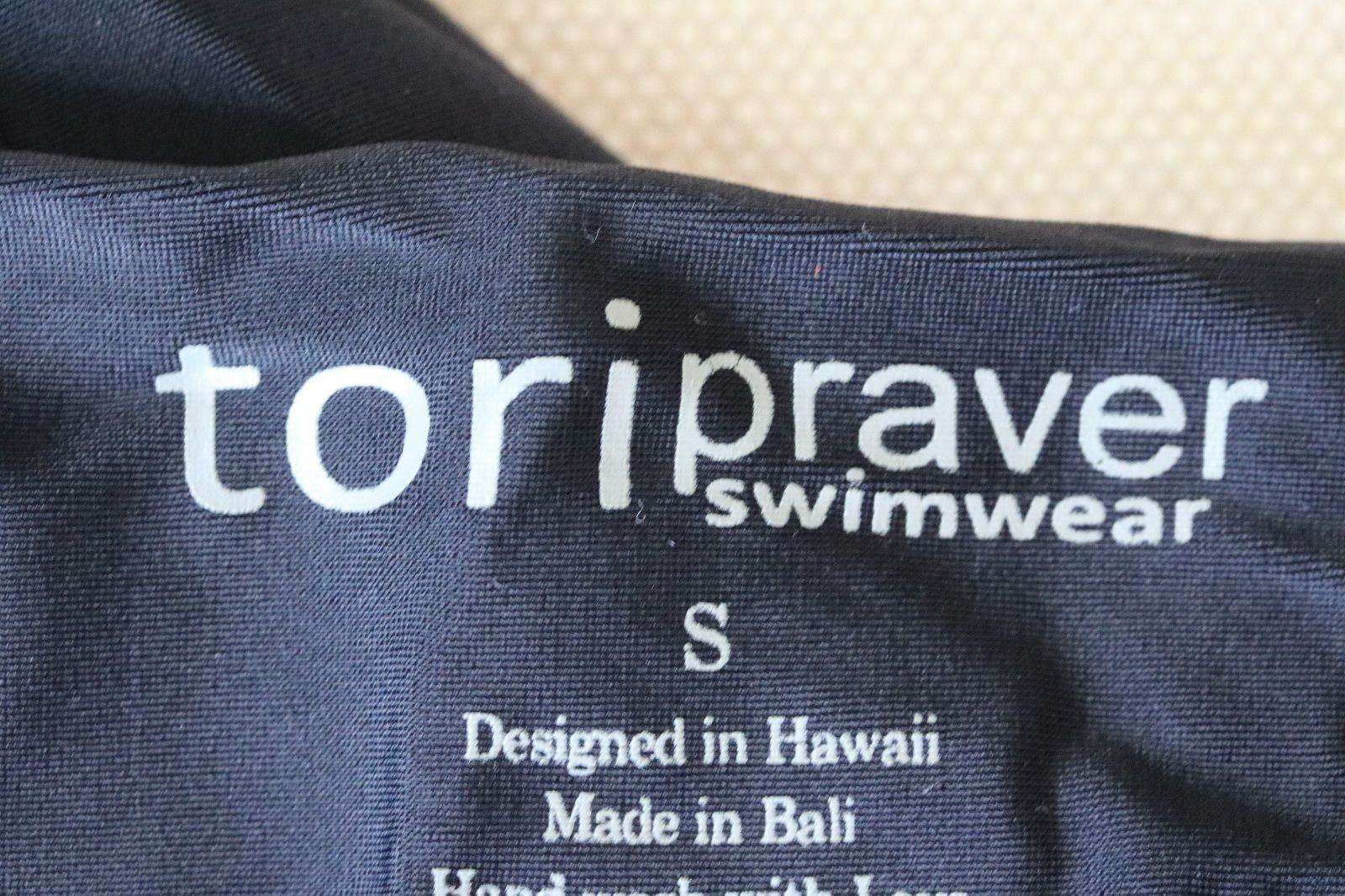 TORI PRAVER AGAVE BLACK ONE PIECE SWIMSUIT SMALL - Image 4