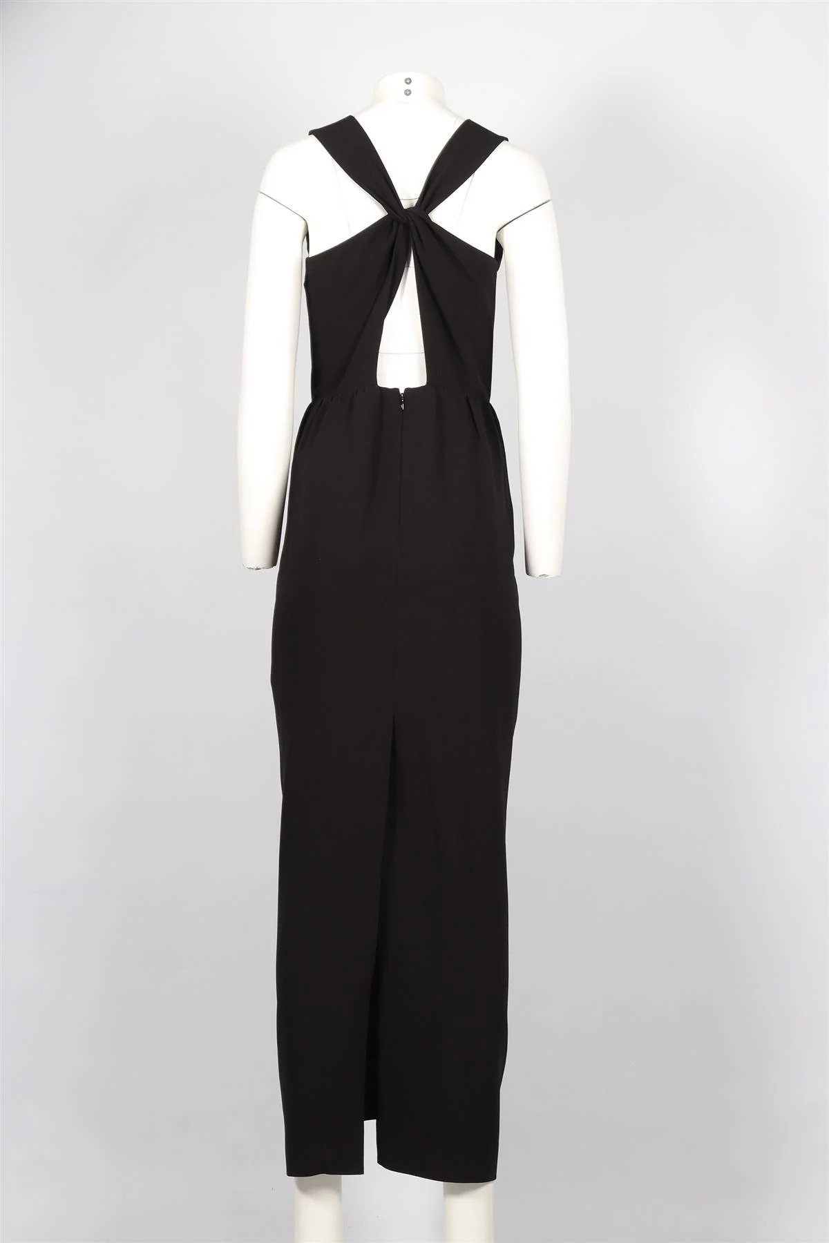 TORY BURCH BLACK CREPE MAXI DRESS US 4 UK 8 - Image 4