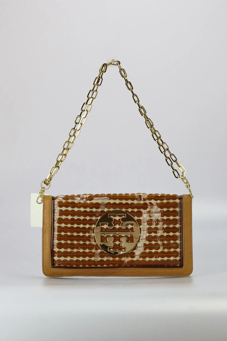 TORY BURCH PVC, CANVAS AND LEATHER CLUTCH - Image 2