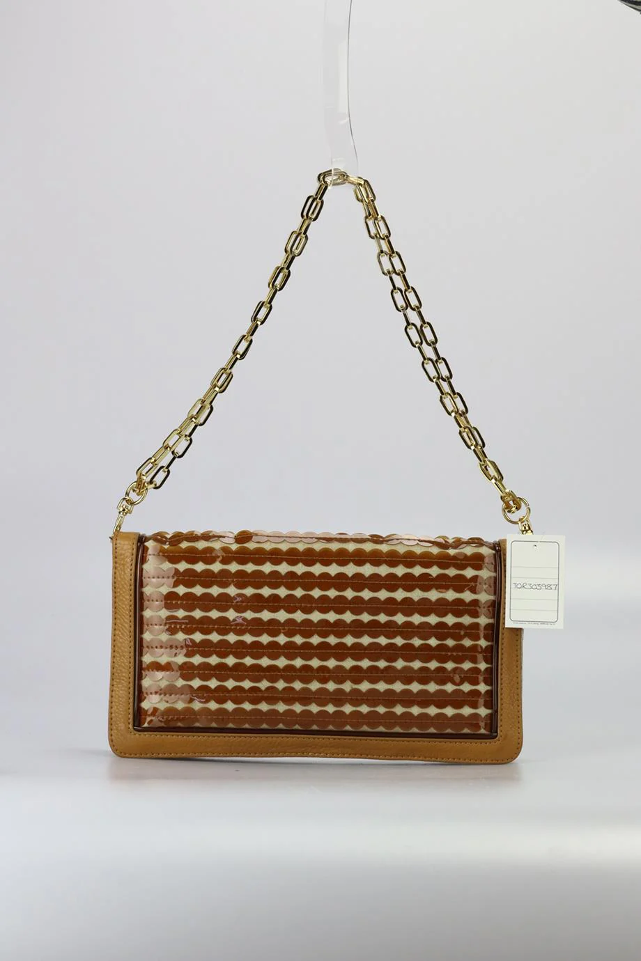 TORY BURCH PVC, CANVAS AND LEATHER CLUTCH - Image 4