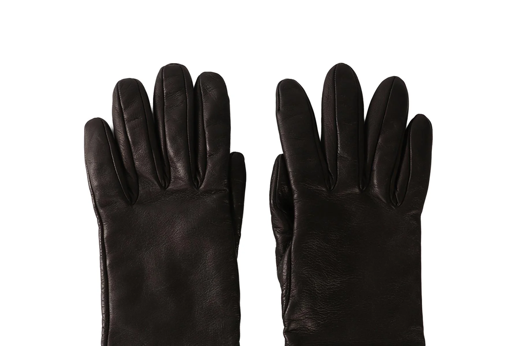 TOTEME BLACK LEATHER GLOVES SMALL - Image 3