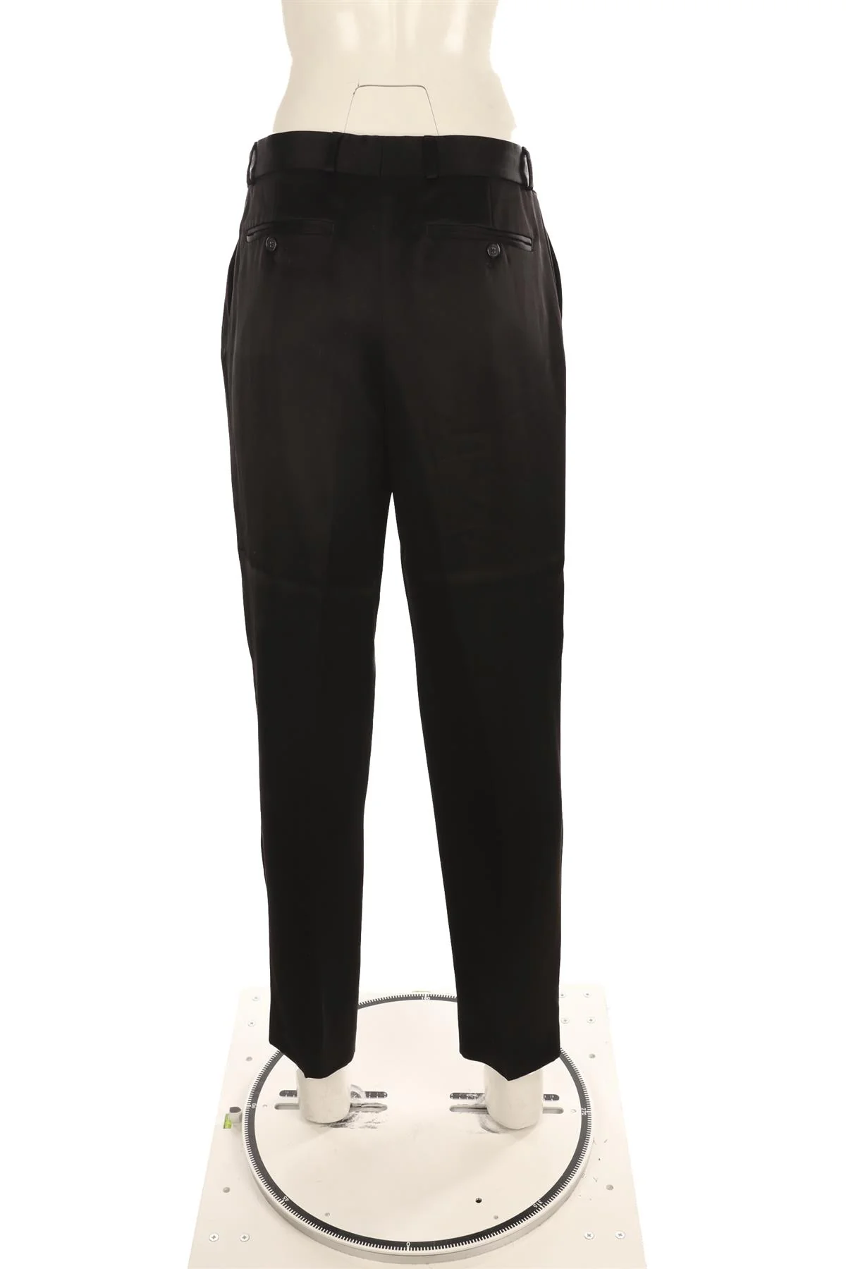 TOTEME BLACK SATIN TAPERED PANTS FR 36 UK 8 - Image 4