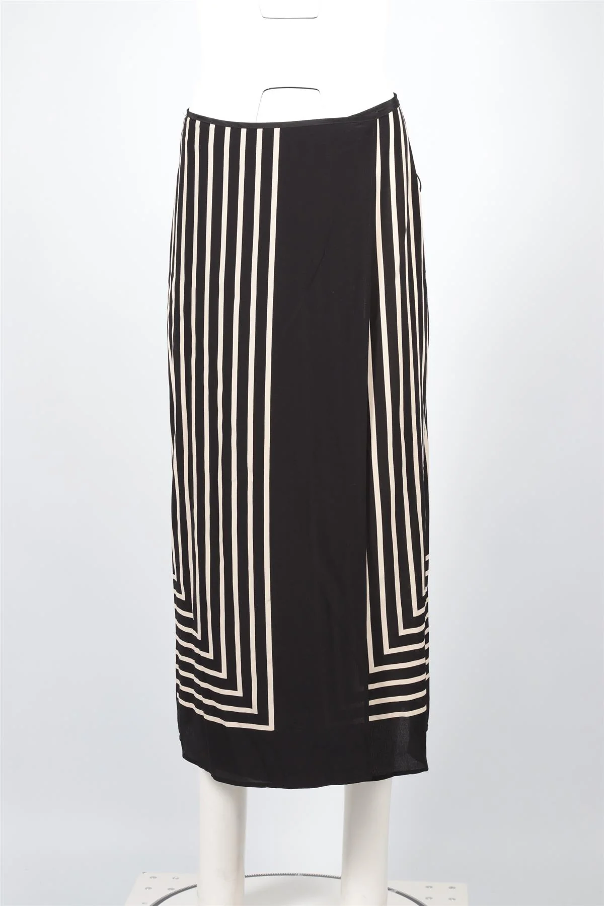 TOTEME BLACK SILK MIDI SKIRT UK 12 - Image 2