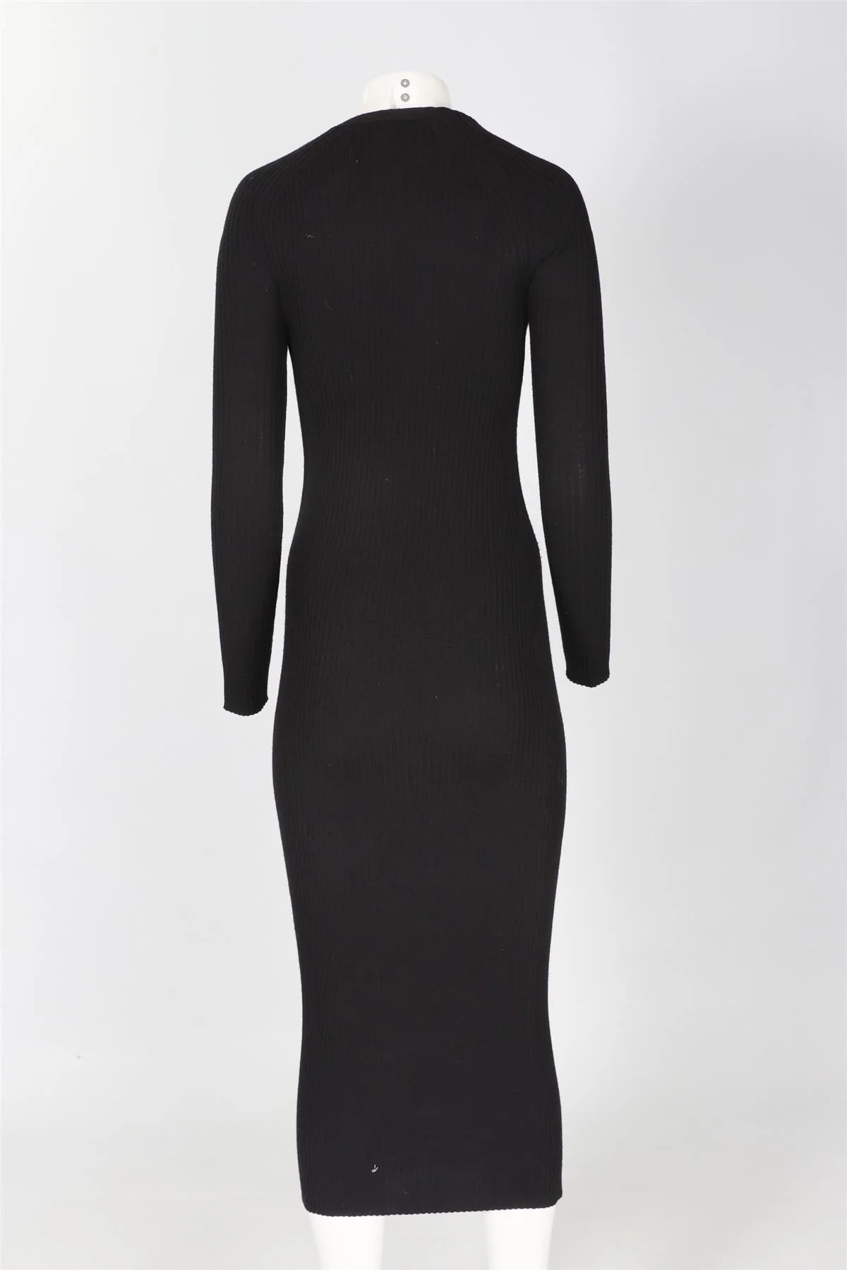 TOTEME BLACK WOOL MAXI DRESS SMALL - Image 4