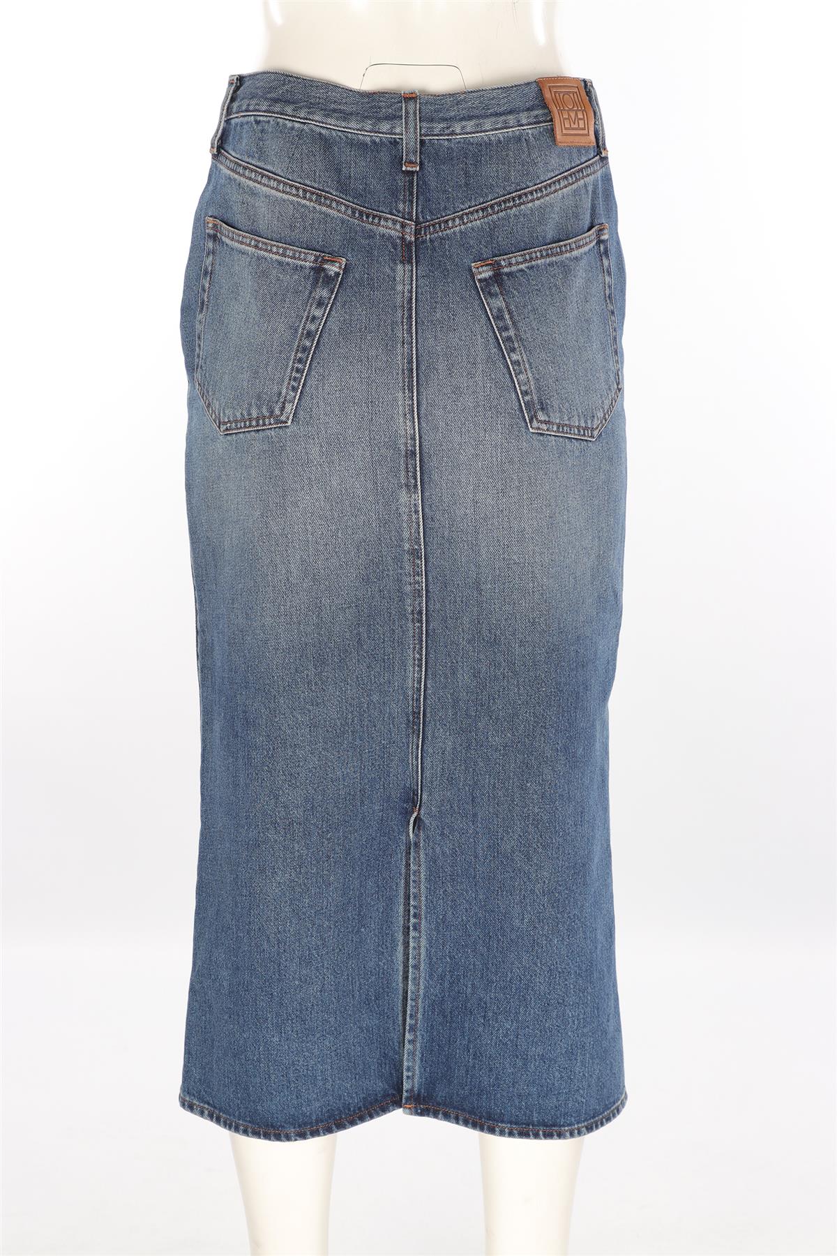 TOTEME BLUE DENIM MAXI SKIRT MEDIUM - Image 4