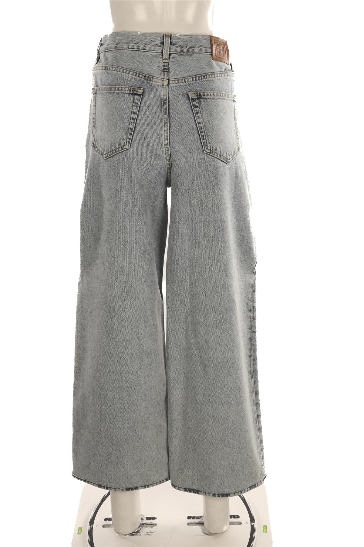 TOTEME BLUE HIGH RISE WIDE LEG PANTS W27 UK 8-10 - Image 4