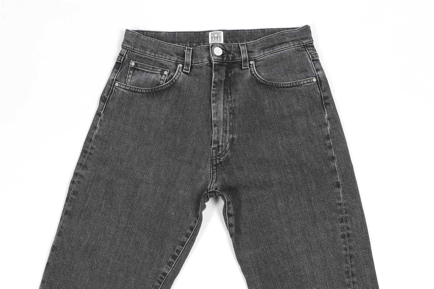 TOTEME GREY HIGH RISE STRAIGHT LEG JEANS W28 UK 10 - Image 3
