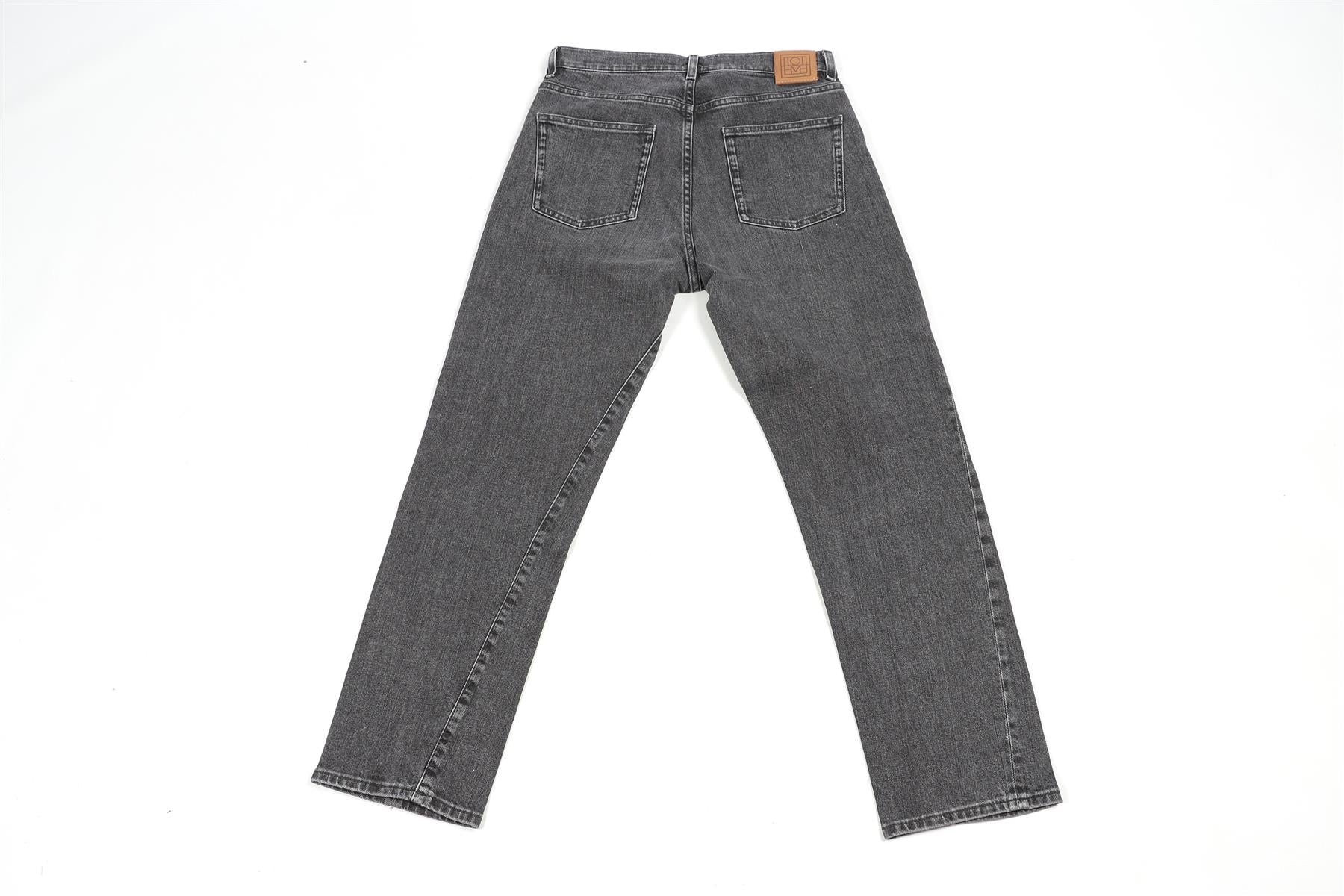 TOTEME GREY HIGH RISE STRAIGHT LEG JEANS W28 UK 10 - Image 4