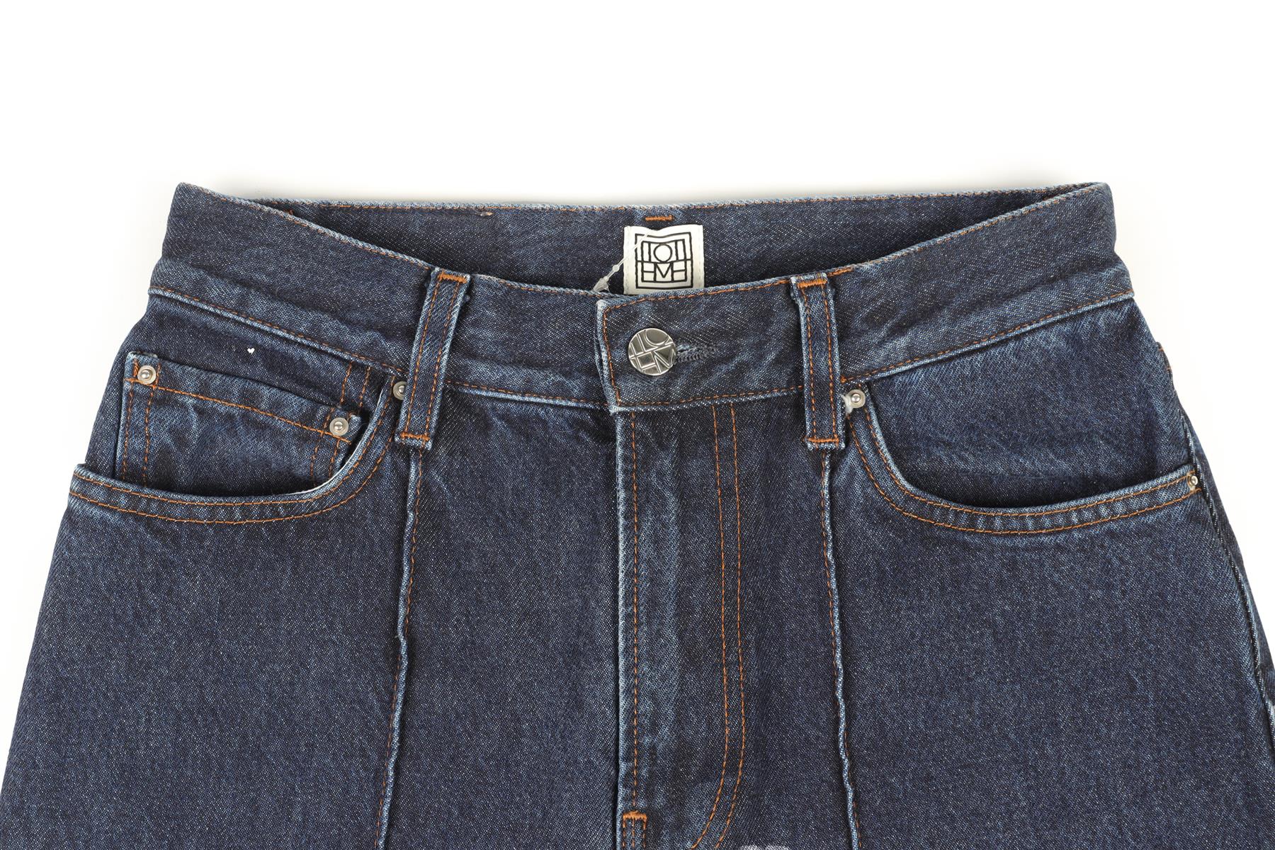 TOTEME NAVY HIGH RISE TAPERED JEANS W24 UK 6 - Image 3
