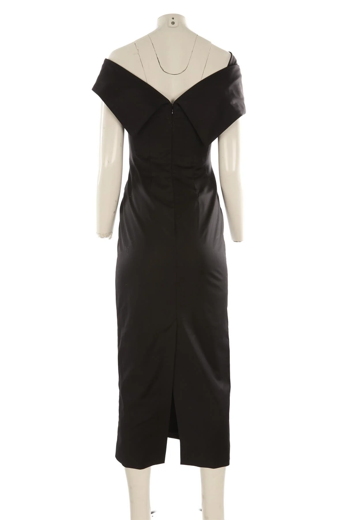 TOVE BLACK WOOL MAXI DRESS FR 36 UK 8 - Image 4