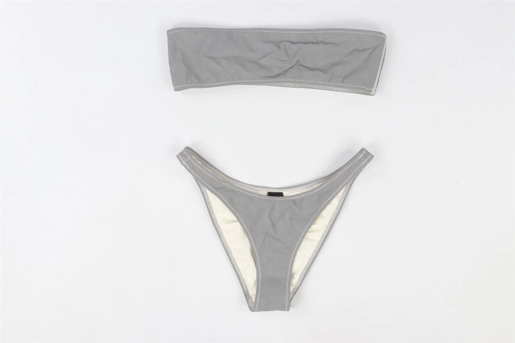 TRIANGLE GREY BIKINI MEDIUM - Image 2