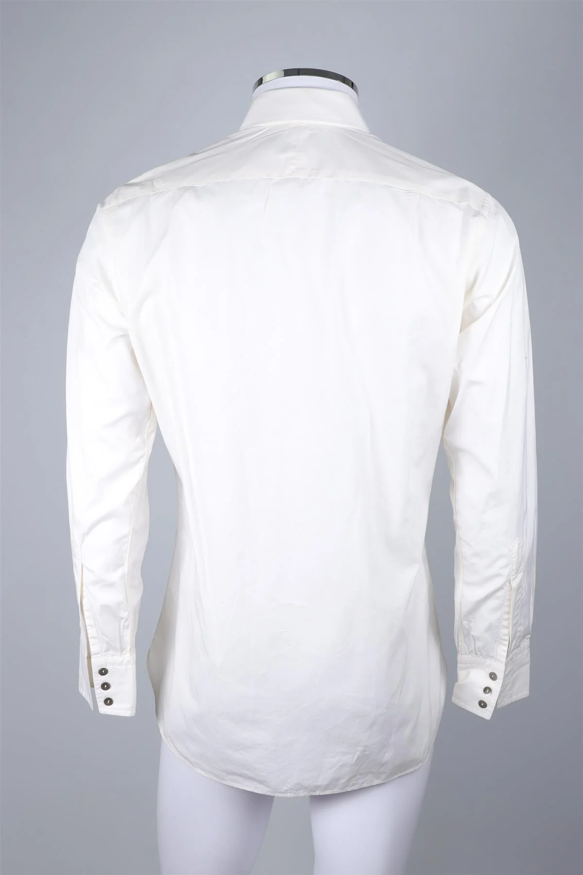 TURNBULL & ASSER CREAM MEN'S COTTON SHIRT SMALL/MEDIUM - Image 4