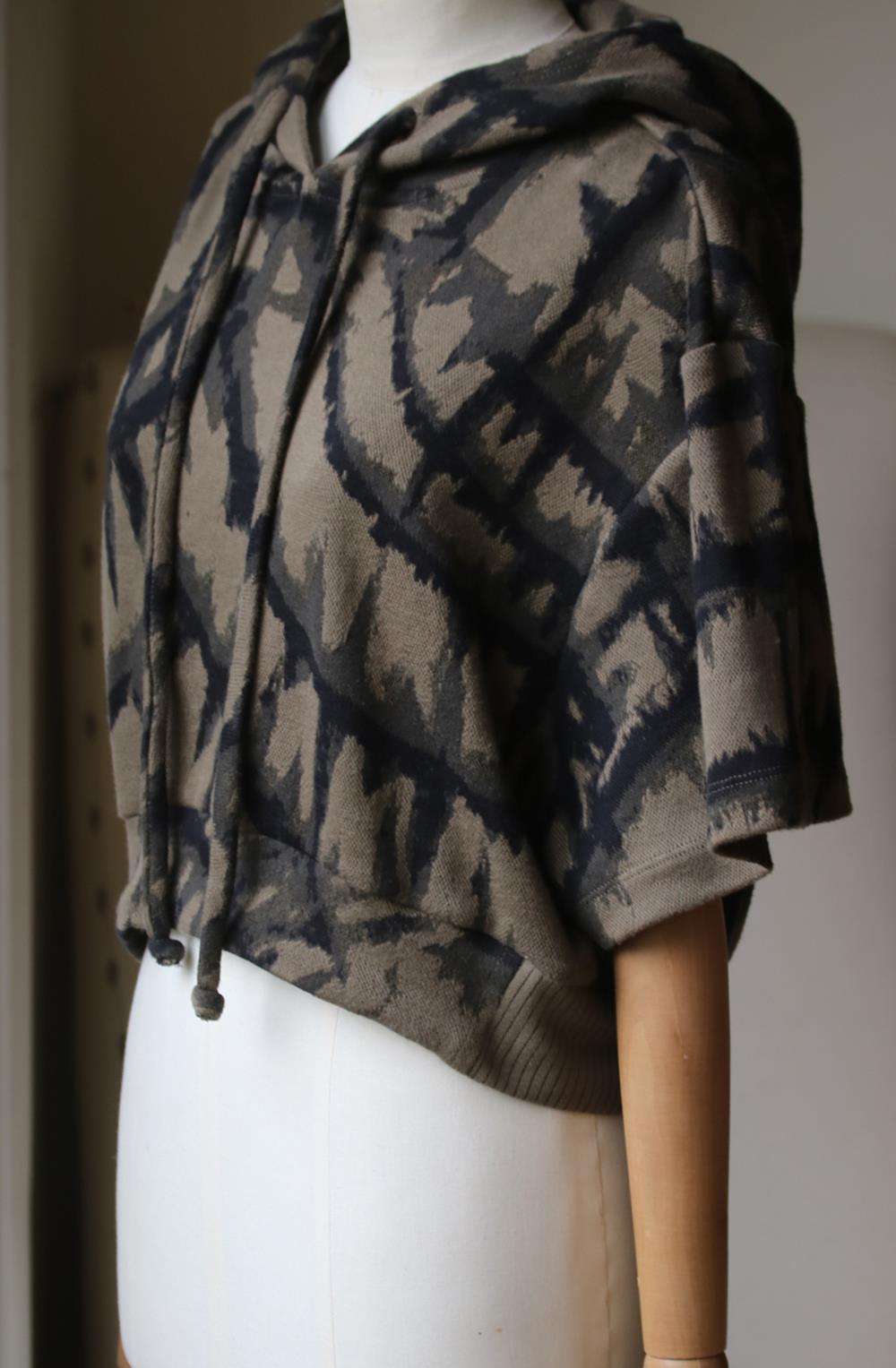 TWENTY MONTREAL HYPER REALITY CROPPED TIE DYED COTTON HOODIE LARGE - Image 3