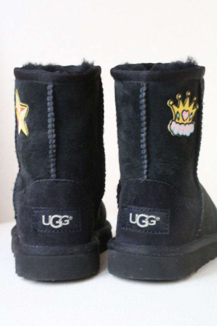 UGG AUSTRALIA BABY KIDS EMBROIDERED BOOTS EU 23.5 UK 6 - Image 4