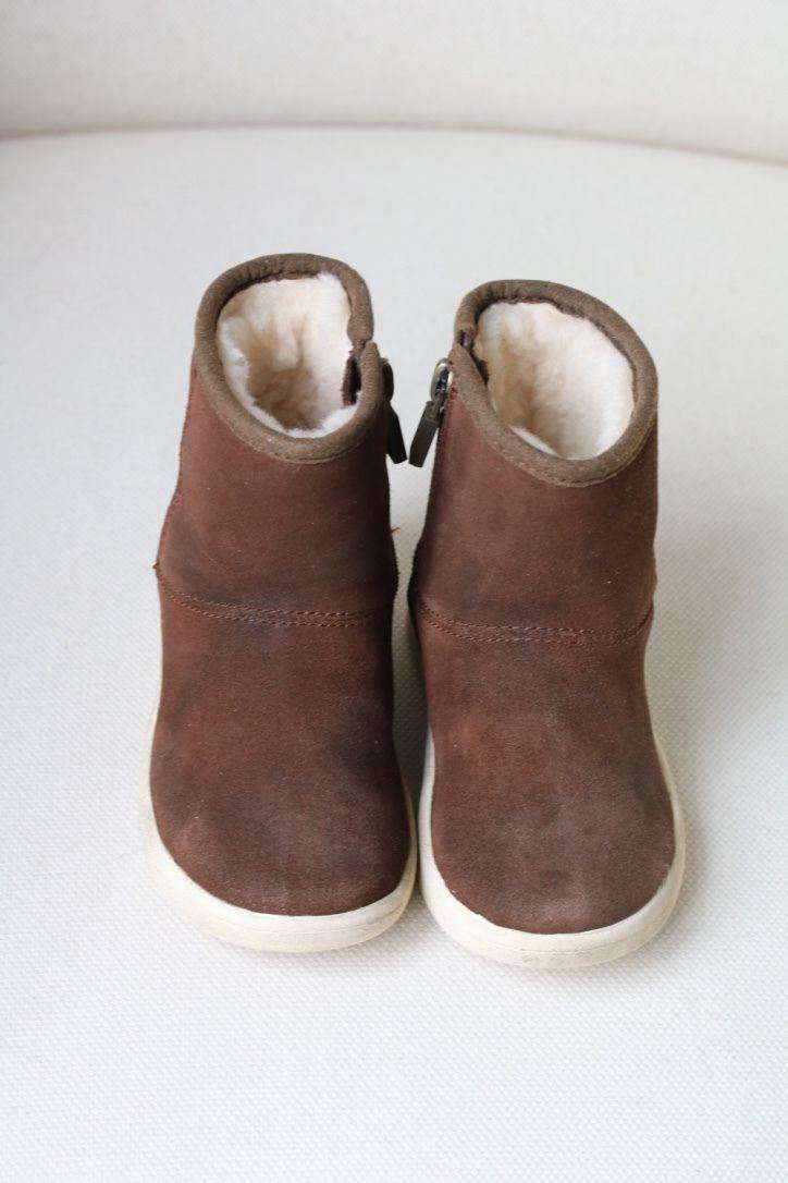 UGG AUSTRALIA BROWN SUEDE SHEARLING BOOTS EU 23.5 UK 6 - Image 5