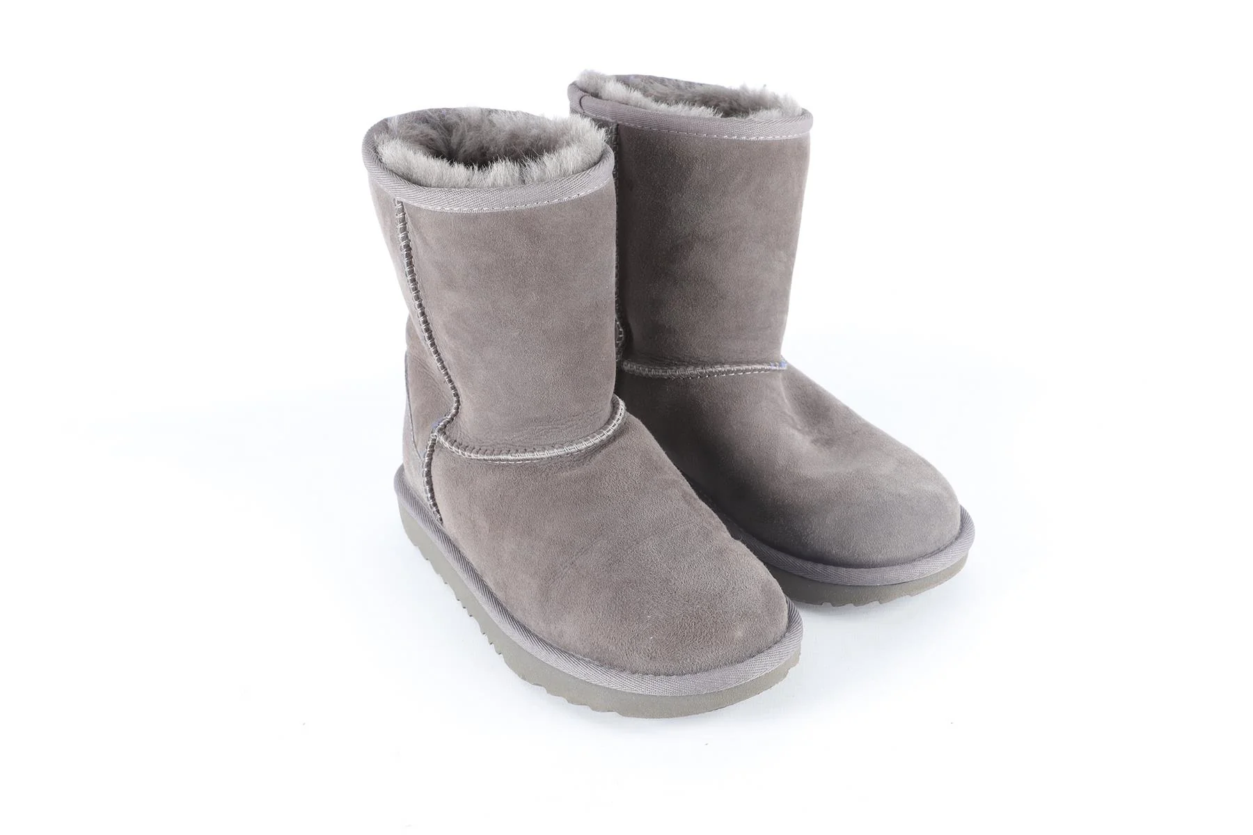 UGG AUSTRALIA GREY KIDS GIRLS SUEDE BOOTS EU 35 UK 2 US 3 - Image 2