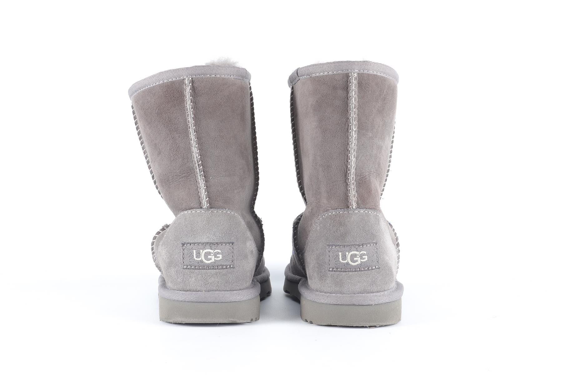 UGG AUSTRALIA GREY KIDS GIRLS SUEDE BOOTS EU 35 UK 2 US 3 - Image 5