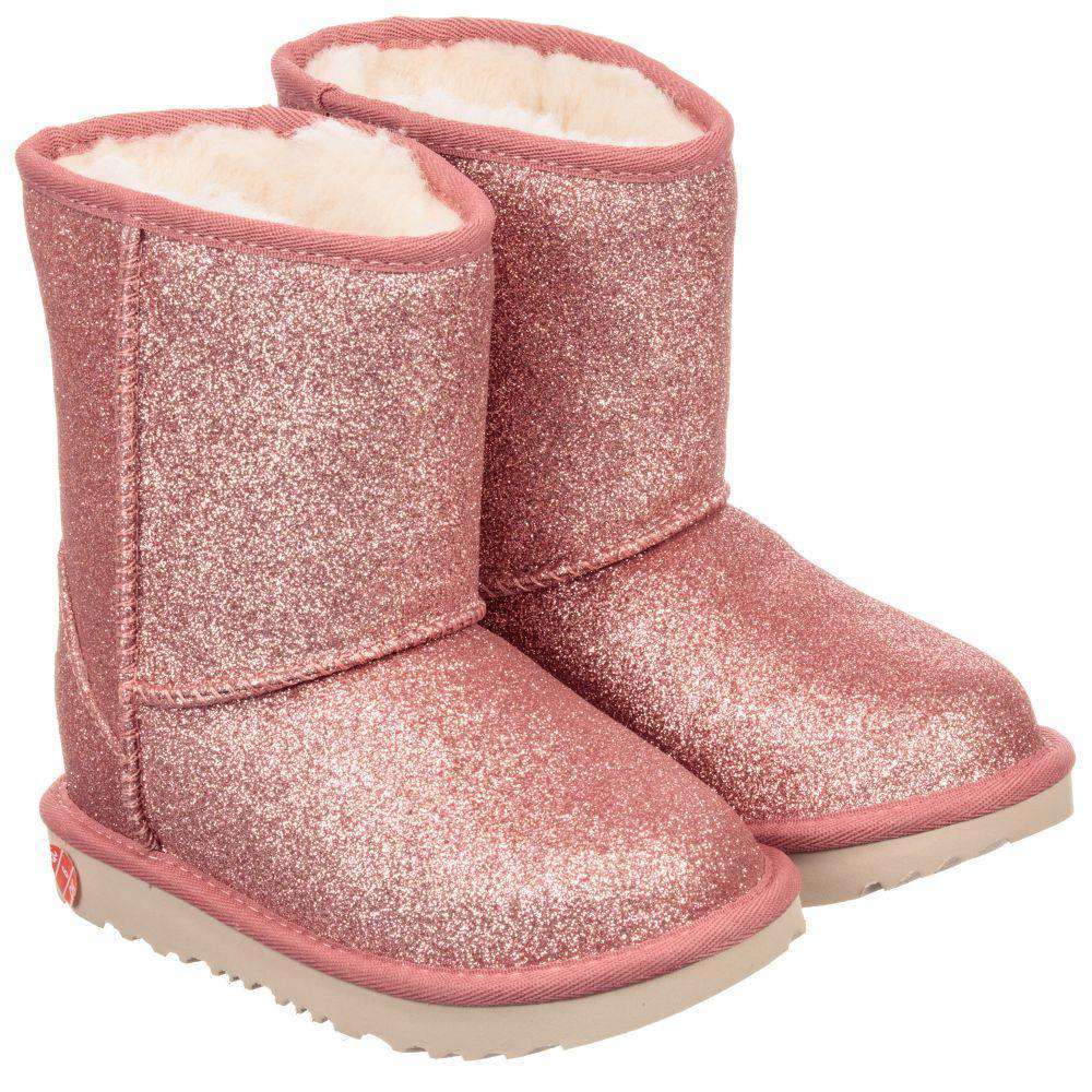 UGG AUSTRALIA KIDS GIRLS SHORT II GLITTER BOOTS EU 28.5 UK 10