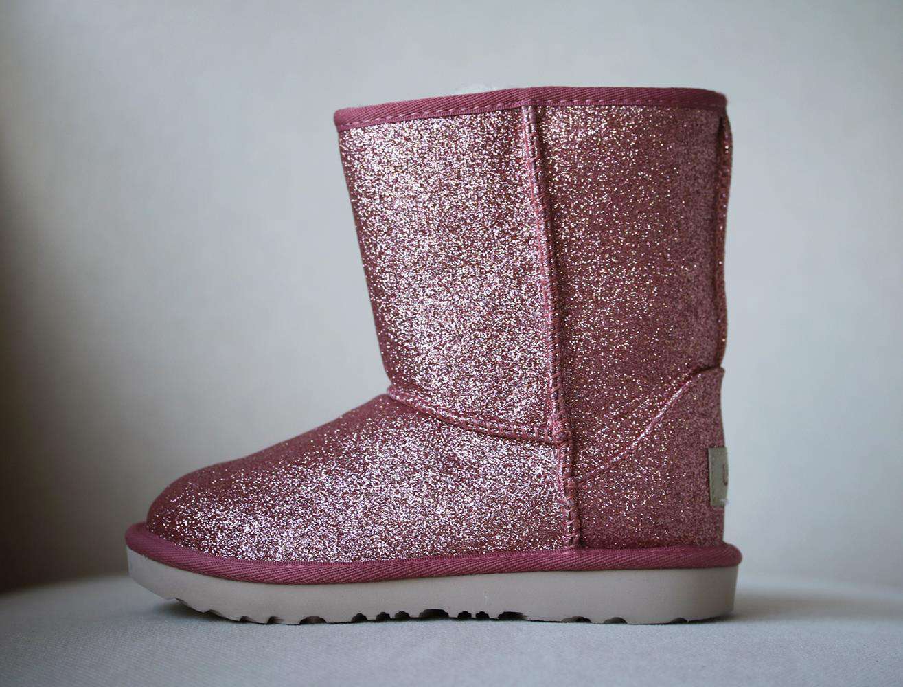 UGG AUSTRALIA KIDS GIRLS SHORT II GLITTER BOOTS EU 28.5 UK 10 - Image 2