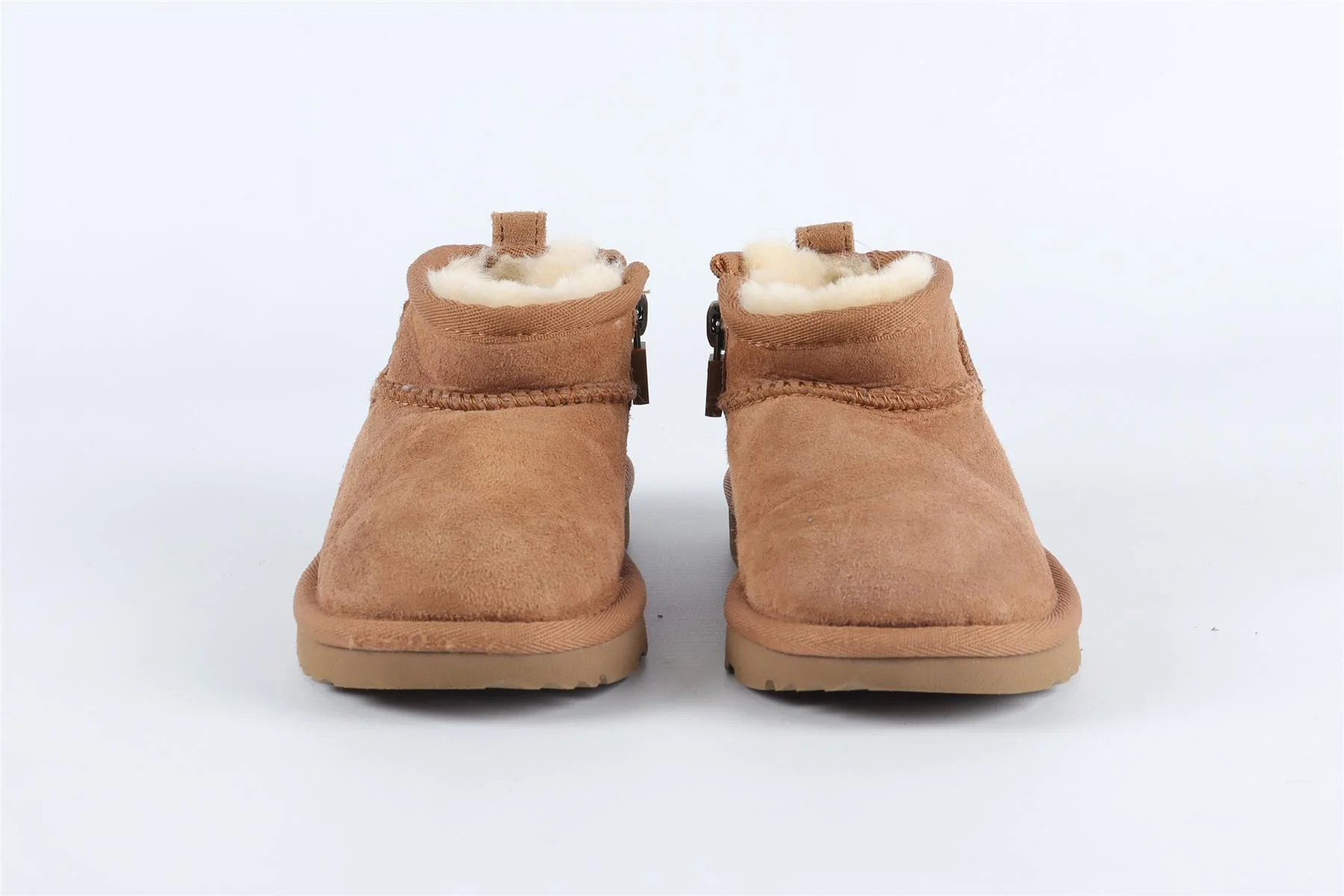 UGG BROWN GIRLS SUEDE ANKLE BOOTS EU 27.5 UK 9 US 10 - Image 3