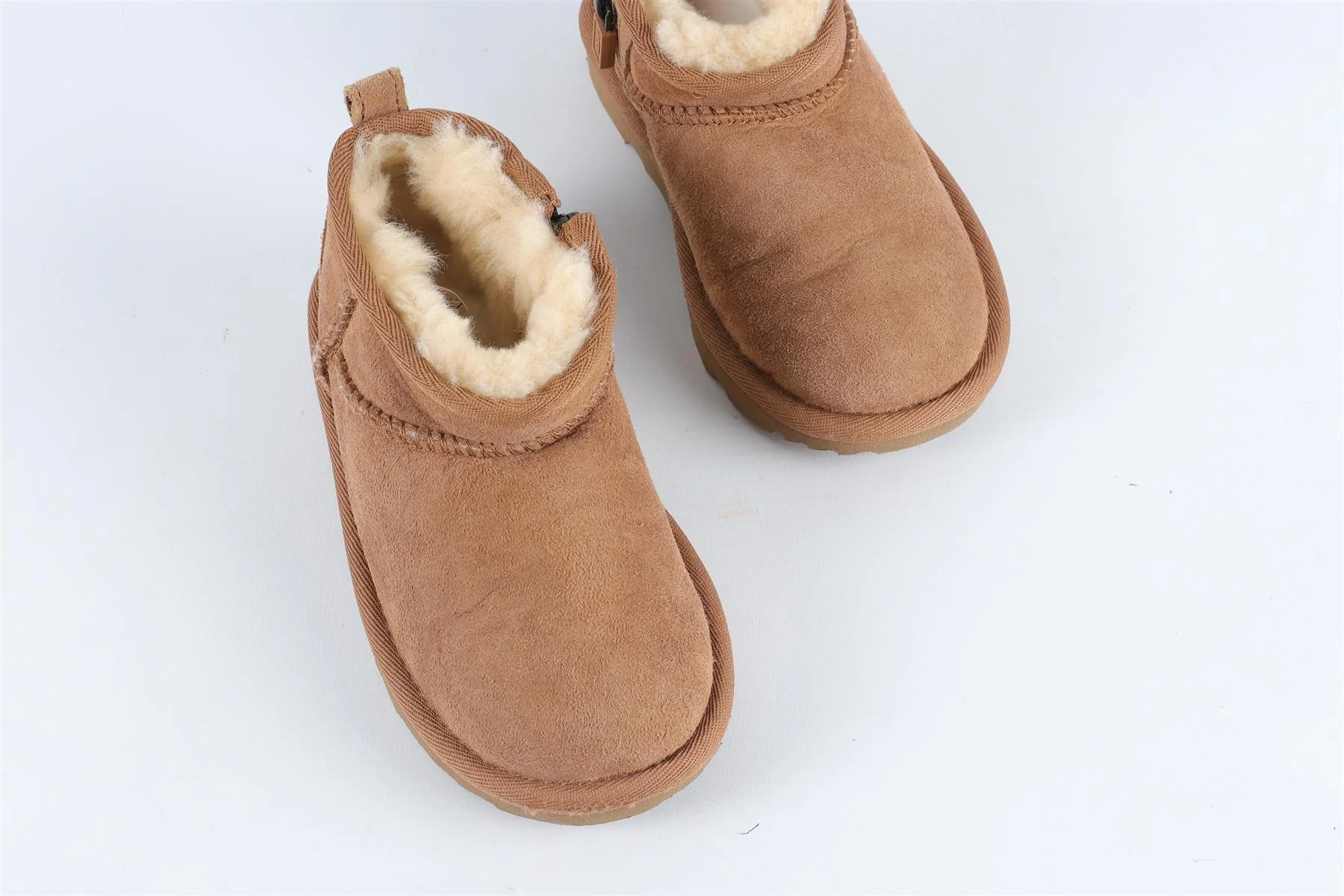 UGG BROWN GIRLS SUEDE ANKLE BOOTS EU 27.5 UK 9 US 10 - Image 4