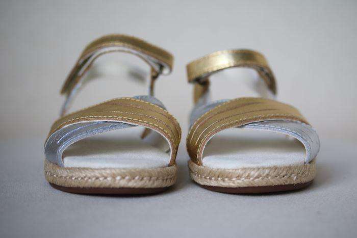 UGG KIDS GOLD & SILVER ADDILYN SANDALS EU 26 UK 8 - Image 2