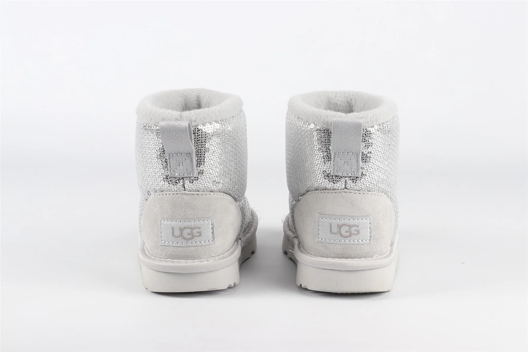 UGG SILVER GIRLS BOOTS UK 9 EU 27.5 US 10 - Image 5