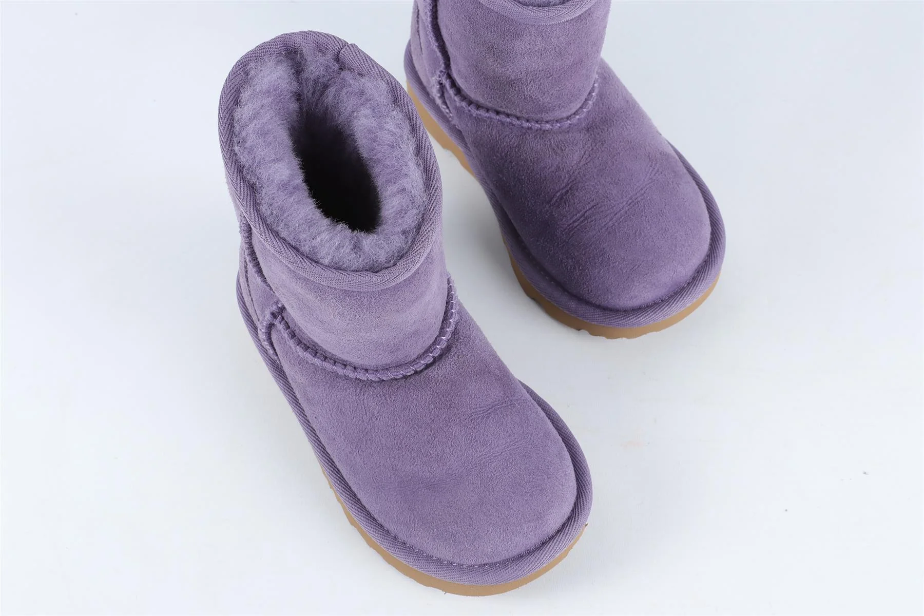 UGGS PURPLE GIRLS SUEDE ANKLE BOOTS - Image 4