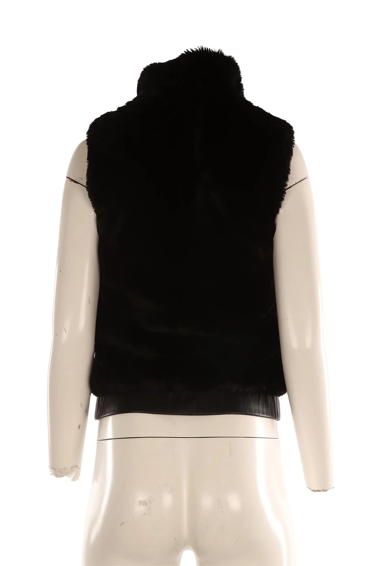 ULLA JOHNSON BLACK FAUX FUR GILET XSMALL - Image 4