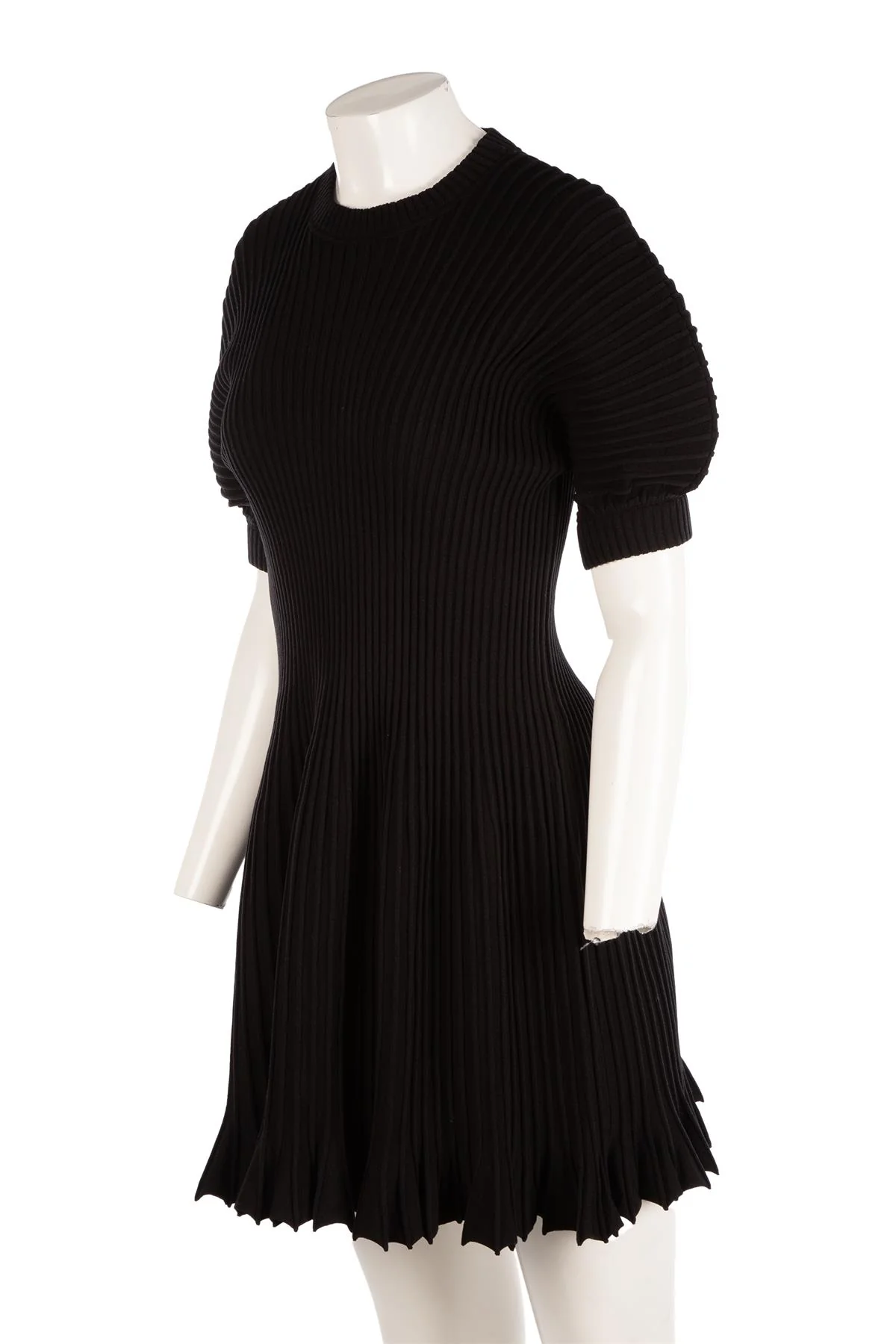 ULLA JOHNSON BLACK KNIT MINI DRESS MEDIUM - Image 3