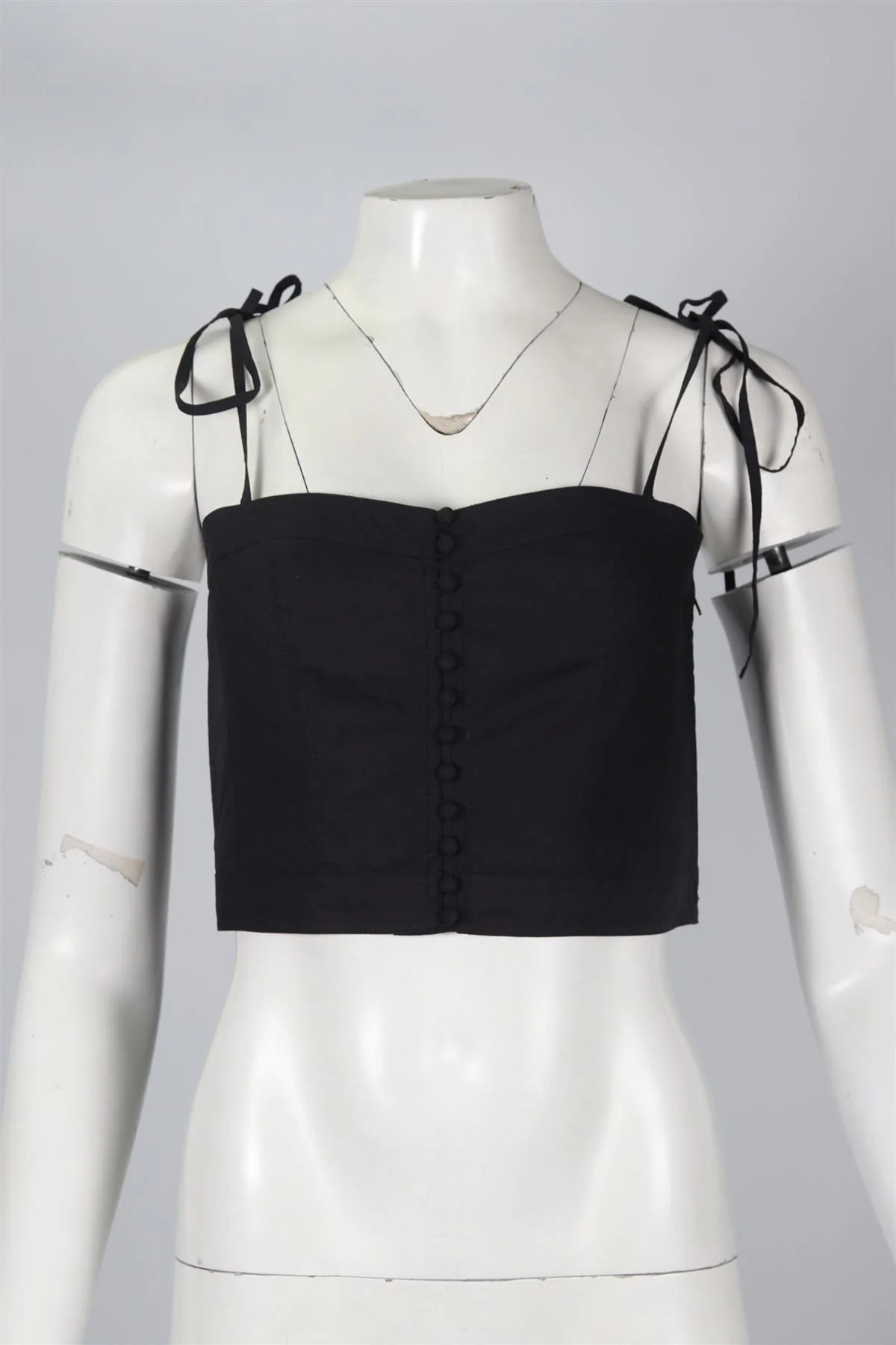 ULLA JOHNSON CROPPED COTTON TOP US 4 UK 8 - Image 2