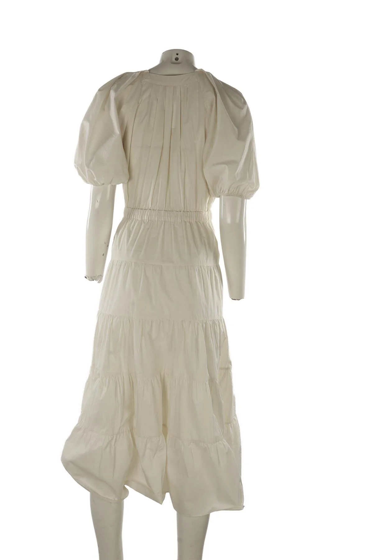 ULLA JOHNSON ECRU COTTON MAXI DRESS US 8 UK 12 - Image 4