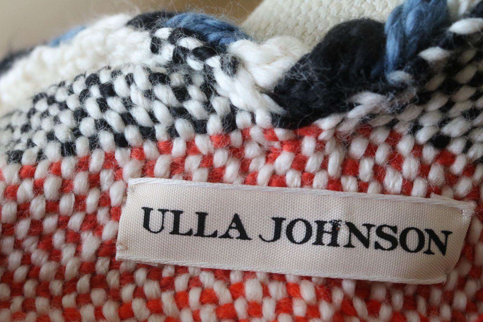 ULLA JOHNSON GEORGIA STRIPED COTTON PONCHO ONE SIZE - Image 6