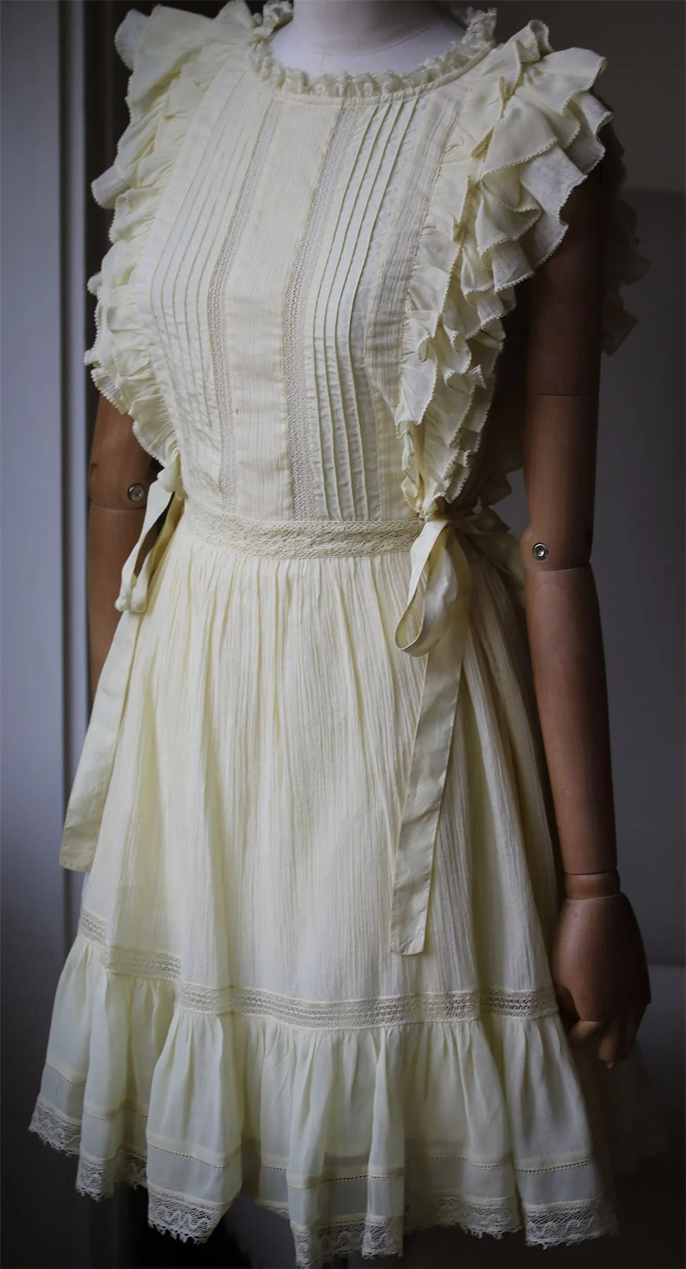 ULLA JOHNSON HENRIETTE RUFFLE MINI DRESS US 2 UK 6 - Image 3