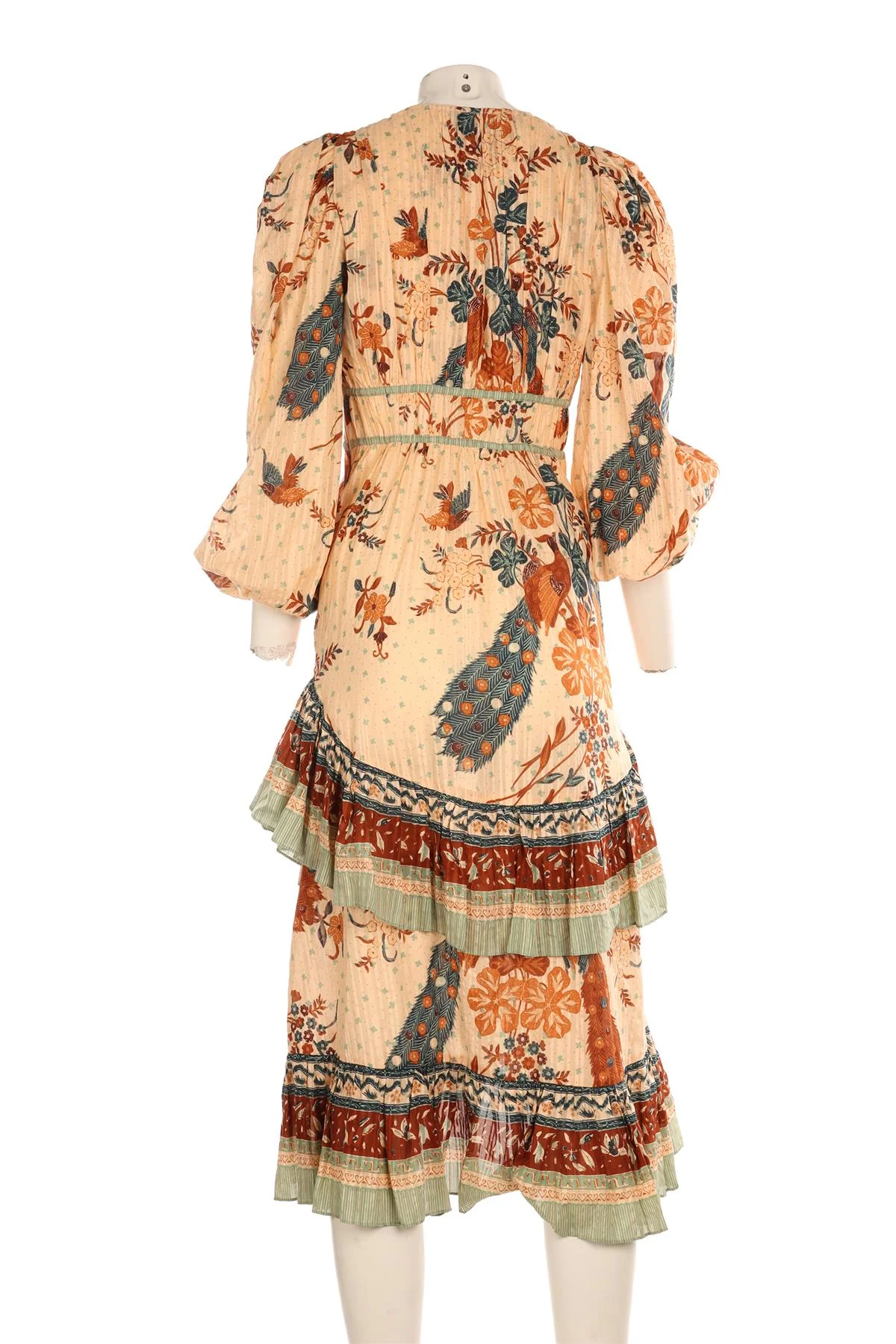 ULLA JOHNSON MULTI COTTON MAXI DRESS US 4 UK 8 - Image 4