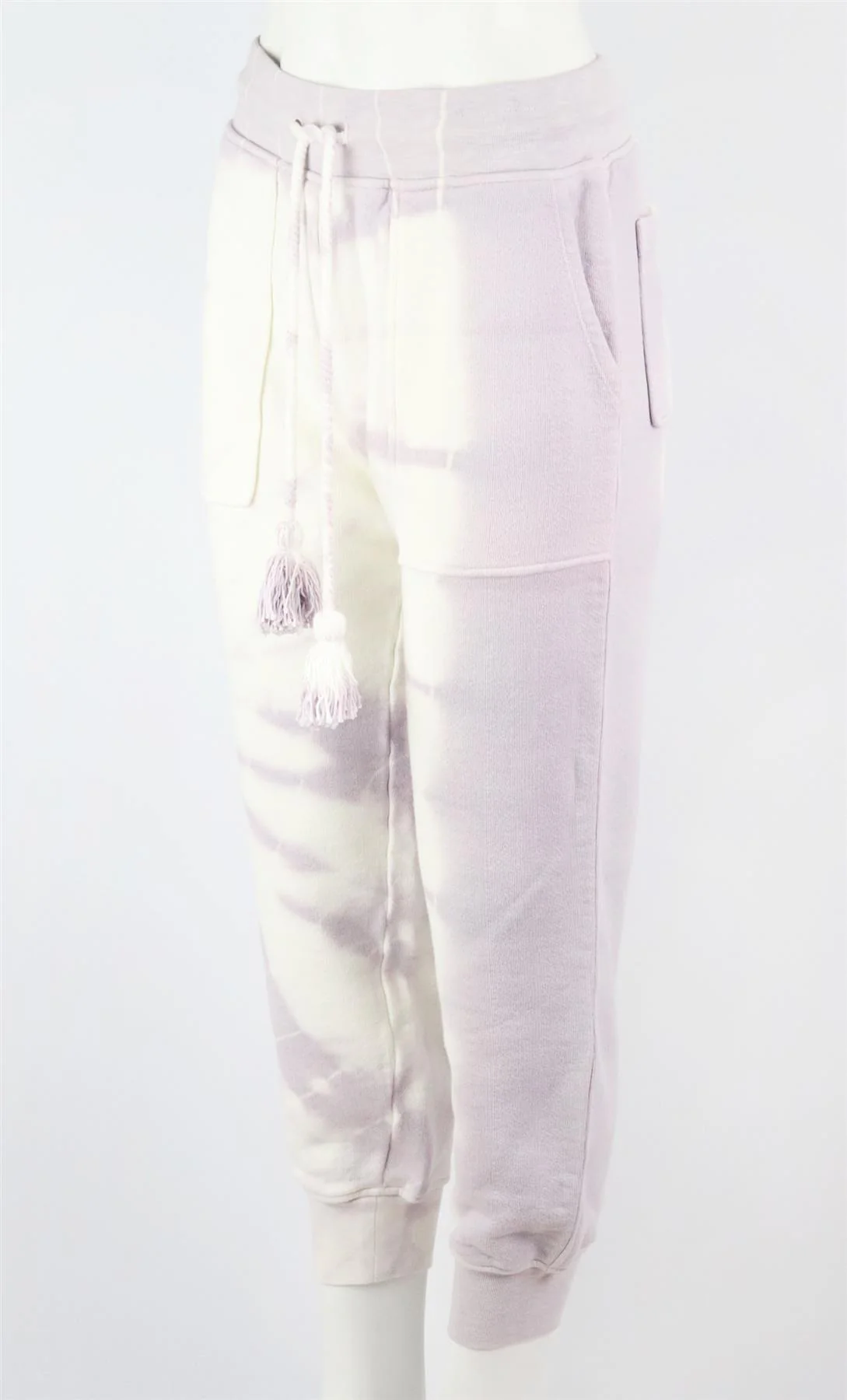 ULLA JOHNSON TIE DYED COTTON TERRY TRACK PANTS SMALL - Image 3