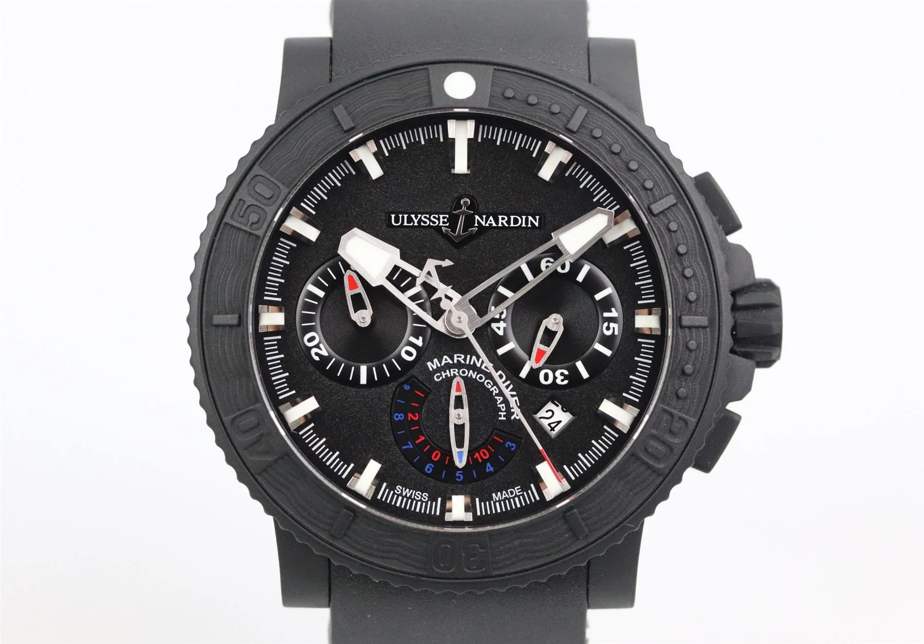 ULYSSE NARDIN DIVER BLACK SEA 46MM STEEL AND RUBBER WATCH - Image 3