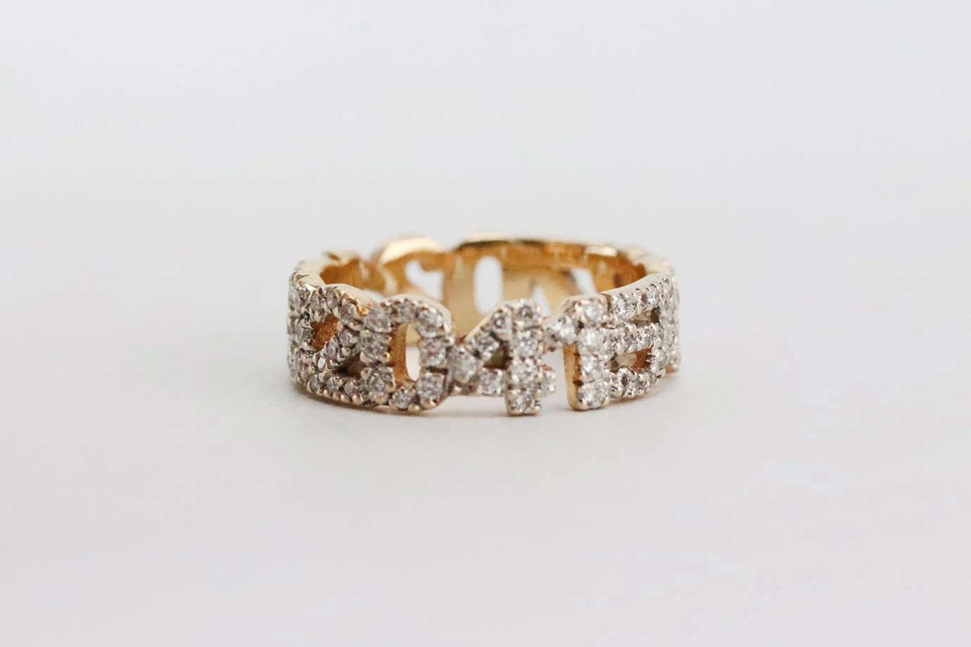 UNKNOWN BRAND CUSTOM NUMBERS DIAMOND RING 13 MM - Image 3