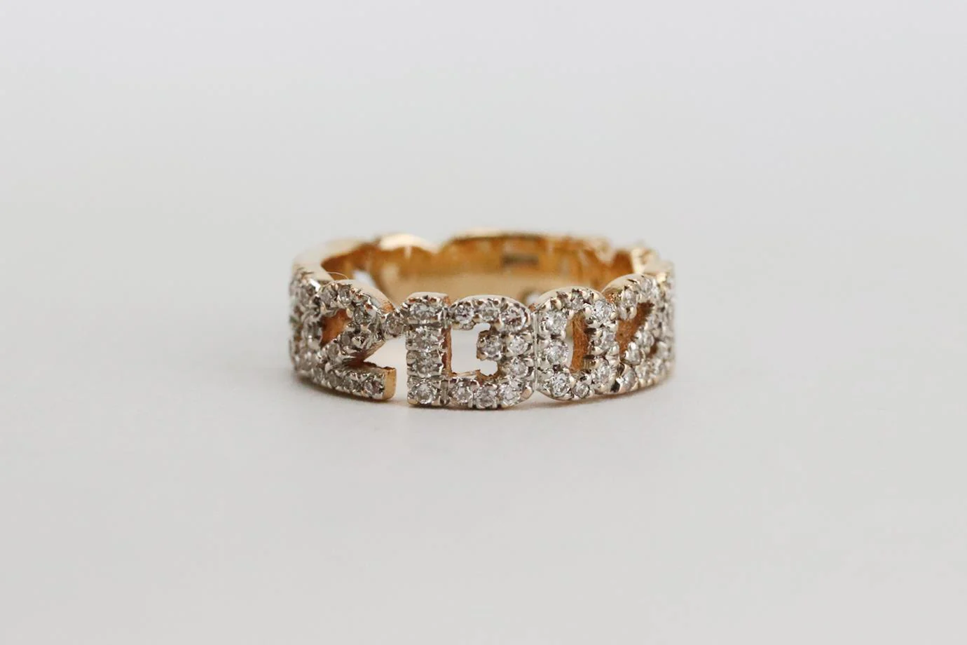 UNKNOWN BRAND CUSTOM NUMBERS DIAMOND RING 13 MM - Image 4