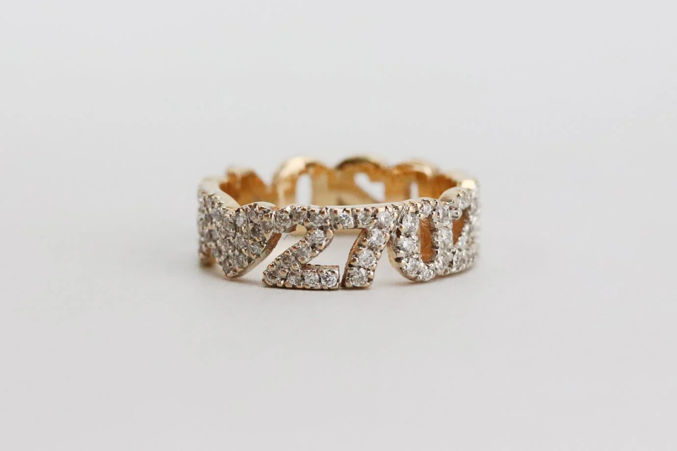 UNKNOWN BRAND CUSTOM NUMBERS DIAMOND RING 13 MM - Image 5