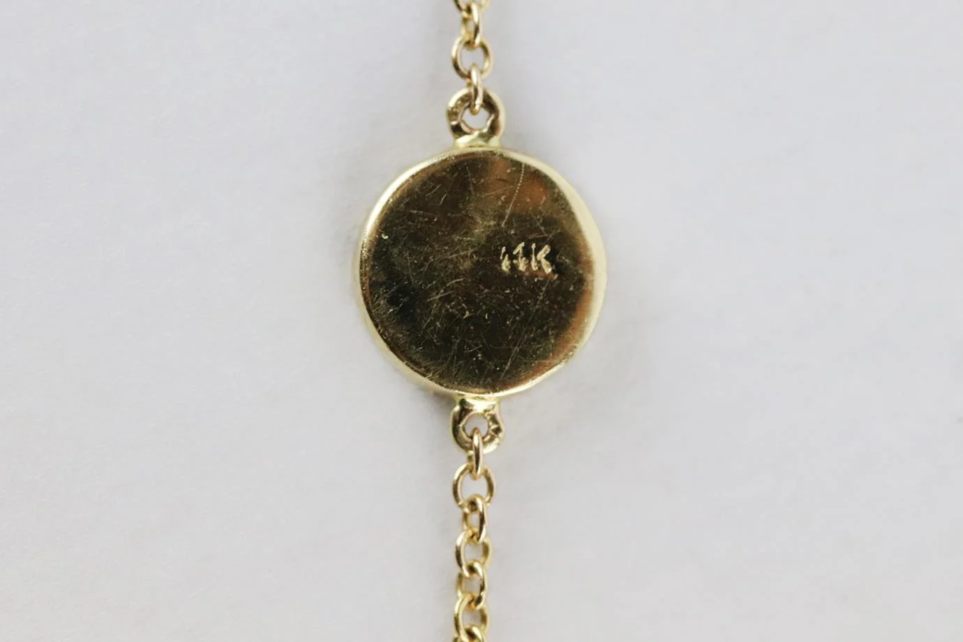 UNKNOWN BRAND EVIL EYE 14K YELLOW GOLD AND DIAMOND BRACELET - Image 5